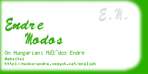 endre modos business card